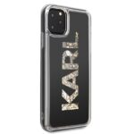 Karl Lagerfeld KLHCN65KAGBK iPhone 11 Pro Max black Karl logo Glitter - imagine 5