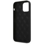 Guess GUHCP12SLSLMGBK iPhone 12 mini 5,4" black hardcase Silicone Script Gold Logo - imagine 4