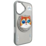 Nimmy Glasses Cool Cat MagSafe case for iPhone 16 grey - imagine 5