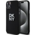 DKNY DKHCP15SSMCBSK iPhone 15 / 14 / 13 6.1" black hardcase Liquid Silicone Metal Logo
