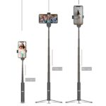 USAMS Selfie Stick Phantom Bluetoothtripod czarny/black ZB6401 (US-ZB064) - imagine 6