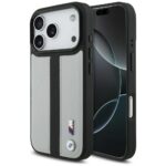 Case BMW M Perforated Stripe Logo MagSafe for iPhone 17 Pro gray