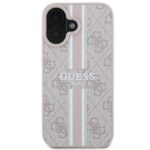 Guess GUHMP16SP4RPSP iPhone 16 6.1" pink hardcase 4G Printed Stripes MagSafe - imagine 3