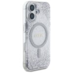 Case Guess HC Resin Bottom Glitter for iPhone 16 MagSafe silver - imagine 4