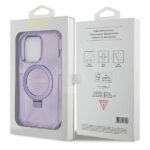Guess GUHMP13LHRSGSU iPhone 13 Pro / 13 6.1"purple hardcase Ring Stand Script Glitter MagS - imagine 8