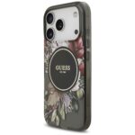 Guess IML Flowers Pearl Strap MagSafe case for iPhone 17 Pro black - imagine 3