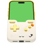 Case GAMEBABY with controller for iPhone 16 Pro Max yellow - imagine 4