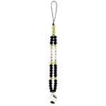 Hello Kitty Pearls and Beads Kitty Charm Phone Charm Black