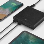 UNIQ HUB Surge Charger 90W charcoal black 2xUSB Quick Charge 3.0 + 2xUSB-C PD 3.0 (LITHOS - imagine 5