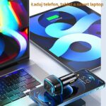 USAMS Car Charger 2xUSB-C + 1xUSB C24 105W Fast Charge white CC141TC02 (US-CC141) - imagine 5