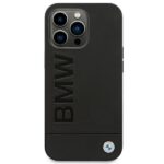 BMW BMHCP14LSLLBK iPhone 14 Pro 6,1" black Leather Stamp - imagine 3
