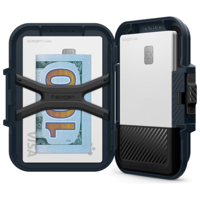 Magnetic wallet Spigen Lock Fit MagSafe metal slate - imagine 6