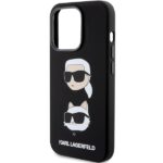 Karl Lagerfeld KLHCP15LSDHKCNK iPhone 15 Pro 6.1" black Silicone Karl&Choupette Head - imagine 6
