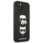 Karl Lagerfeld KLHCP13MSAKICKCBKiPhone 13 / 14 / 15 6,1" black hardcase Saffiano Karl & Choupette - imagine 4