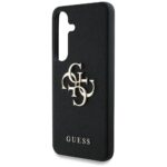 Case Guess Grained Big 4G Logo Small Classic Logo to Samsung Galaxy S25 Plus black - imagine 6
