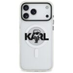 Karl Lagerfeld IML Karl Sketch Logo MagSafe Case for iPhone 17 Pro Max Clear - imagine 3