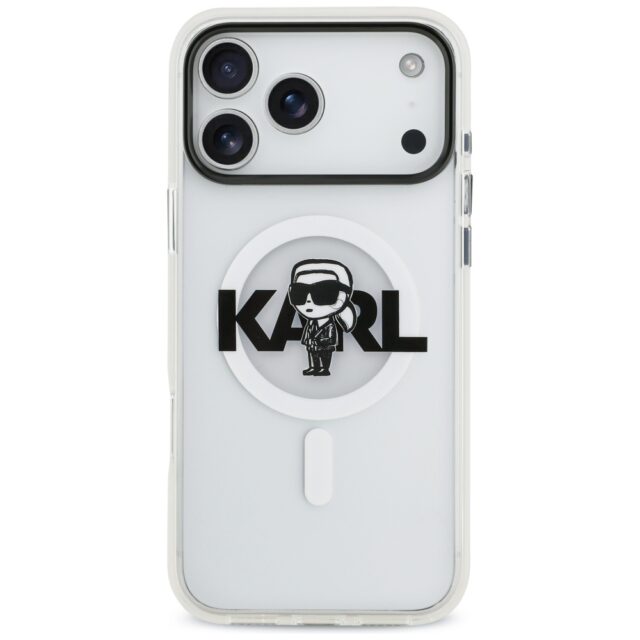 Karl Lagerfeld IML Karl Sketch Logo MagSafe Case for iPhone 17 Pro Max Clear - imagine 3