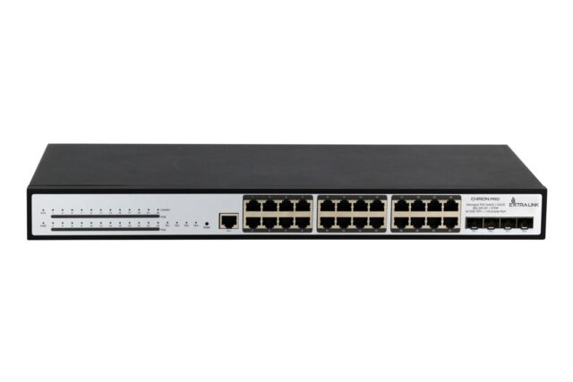 Extralink Chiron Pro | PoE Switch | 24x RJ45 1000Mb/s PoE, 4x SFP+, L3, managed, 370W - imagine 2
