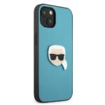 Karl Lagerfeld KLHCP13SPKMB iPhone 13 mini 5,4" blue hardcase Leather Ikonik Karl`s Head Me - imagine 4