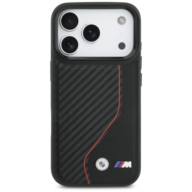 Case BMW M Carbon Line & Logo MagSafe for iPhone 17 Pro red - imagine 3