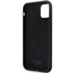 Karl Lagerfeld KLHCN61SMHKNPK iPhone 11/ Xr 6.1" black Silicone Ikonik Metal Pin - imagine 7