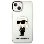 Karl Lagerfeld KLHCP14SHNIKTCT iPhone 14/ 15 / 13 6,1" transparent hardcase Ikonik Karl Lagerfeld - imagine 3