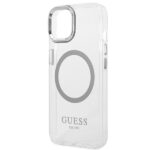 Guess GUHMP14MHTRMS iPhone 14 Plus / 15 Plus 6.7" silver hard case Metal Outline Magsafe - imagine 6