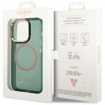 Guess GUHMP14XHTCMA iPhone 14 Pro Max 6,7" khaki hard case Gold Outline Translucent MagSafe - imagine 8