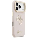 Guess Grained Big 4G & Stand Camera Case for iPhone 17 Pro Pink - imagine 4