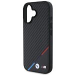 BMW BMHMP16M23PUDTK iPhone 16 Plus 6.7" black hardcase Carbon Tricolor Line MagSafe - imagine 6