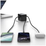 Travel Charger Adapter USAMS CC309 2xUSB-C 25W 4in1 US/AU/EU/UK black - imagine 5