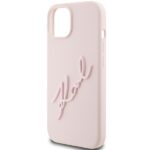 Karl Lagerfeld KLHCP15SSKSBMCP iPhone 15/ 14 / 13 6.1" pink hardcase Silicone Karl Script - imagine 6