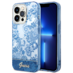 Guess GUHCP14LHGPLHB iPhone 14 Pro 6,1" blue hardcase Porcelain Collection