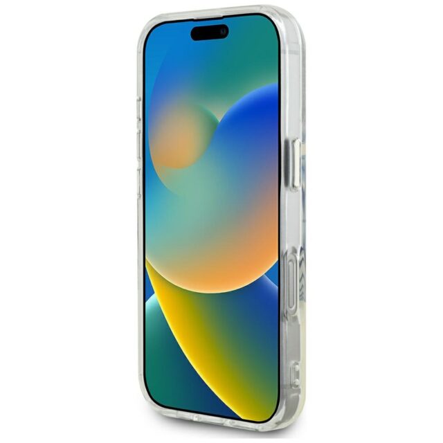 Case Guess IML Metal Colored Circle Classic Logo MagSafe for iPhone 16 Pro Max black - imagine 5