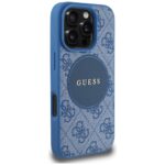 Case Guess 4G Circle Classic Logo MagSafe for iPhone 16 Pro blue - imagine 4