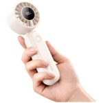 Hand fan USAMS Mini ZB352 1200mAh folding beige - imagine 8