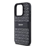 DKNY DKHCP15LPRTHSLK iPhone 15 Pro 6.1" black hardcase Leather Mono Stripe & Metal Logo - imagine 6