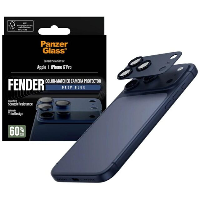Tempered glass for lens PanzerGlass Fender Camera Protector for iPhone 17 Pro blue - imagine 4