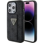 Guess GUHCP15XPGS4TDK iPhone 15 Pro Max 6.7" black hardcase Grip Stand 4G Triangle Strass