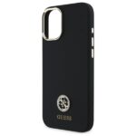 Guess GUHCP16SM4DGPK iPhone 16 6.1" black hardcase Silicone Logo Strass 4G - imagine 6