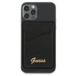 Guess Wallet Card Slot GUWMSSASLBKMagSafe Saffiano black - imagine 2