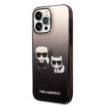 Karl Lagerfeld KLHCP14LTGKCK iPhone 14 Pro 6,1" hardcase black Gradient Ikonik Karl & Choupette - imagine 2
