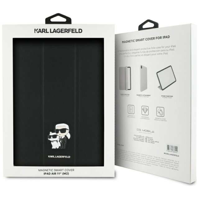 Karl Lagerfeld KLFC11RM24SAKCK iPad Air 11" 2024 Book Cover black Saffiano Magnetic Karl &Choupette - imagine 8