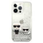 Karl Lagerfeld KLHCP13LGKCS 13 Pro / 13 6,1" silver hardcase Liquid Glitter Karl&Choupette - imagine 3