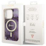 Guess GUHMP14LHTMRSU iPhone 14 Pro 6.1" purple hardcase Golden Marble MagSafe - imagine 8