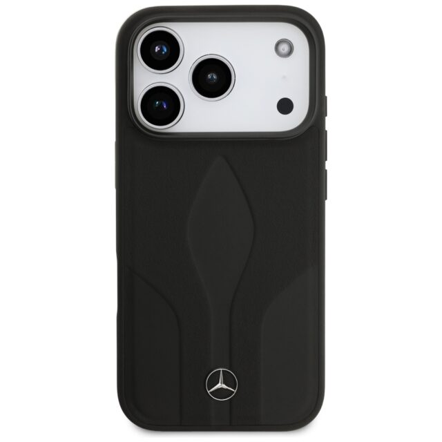 Case Mercedes Leather The Move MagSafe for iPhone 17 Pro black - imagine 3