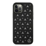 Mercedes MEHCP12MESPBK iPhone 12/12 Pro 6,1" black hardcase Silver Stars Pattern - imagine 3