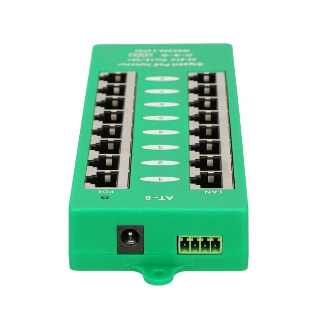 Extralink 8 Port | Gigabit PoE Injector | Active, 8 ports Gigabit 802.3at/af, Mode A - imagine 6