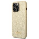 Guess GUHCP14LHGGSHD iPhone 14 Pro 6,1" gold hard case Glitter Script - imagine 2