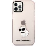 Karl Lagerfeld KLHCP12MHNCHTCP iPhone 12/12 Pro 6,1" pink hardcase Ikonik Choupette - imagine 3